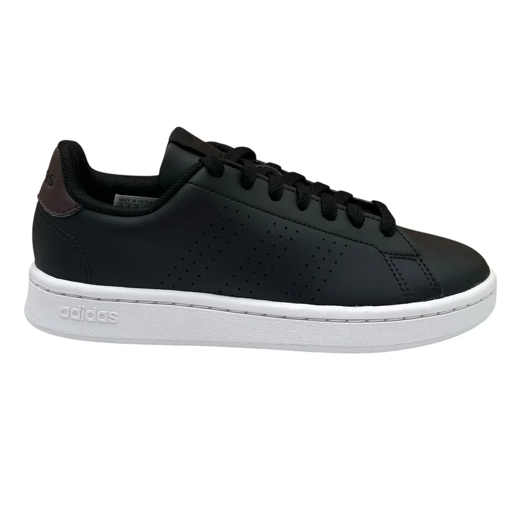 Adidas Advantage Mens Youth Big Boys Casual Low Top Sneaker Size 3.5 Black/Brown